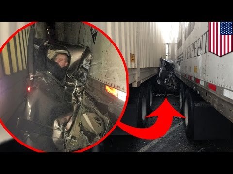 Kanapka z kierowcy: mężczyzna cudem unika śmierci i pozuje do zdjęcia