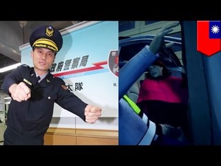 Amazing police stop: Drug dealer makes a break for it, cop leaps into car to stop him