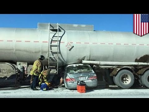 Family survives horrific crash: family walks away after crazy accident with fuel truck