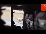 Crazy Chinese tourists fight flight attendant, open emergency door and deploy emergency slide