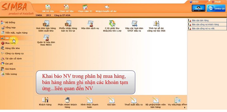 Hướng dẫn sử dụng phần mềm simba: Tien luong