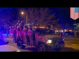 Riot police, binato ng tear gas ang mga protesters sa Albuquerque!