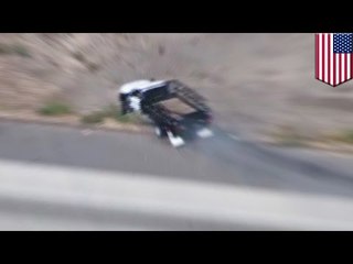 Hills Bandit police chase crash sends tomato truck flying into ditch