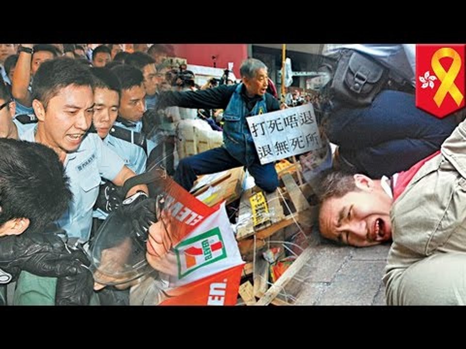 Hong Kong demonstration 2014: Violence breaks out as police clear another pro-democracy protest site