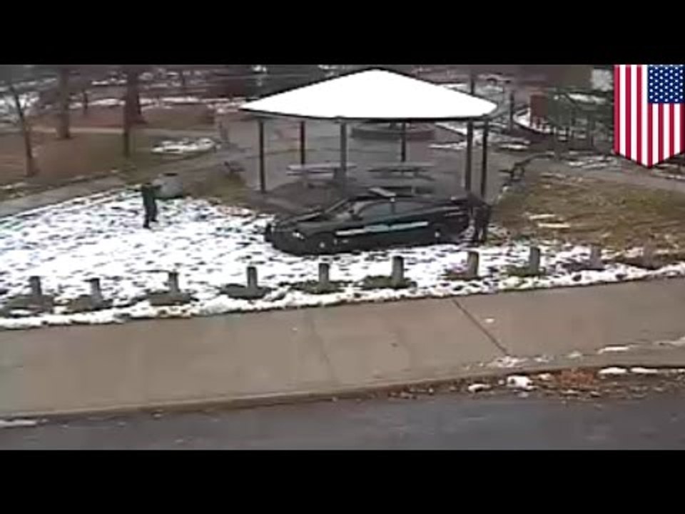 Cleveland shooting: Surveillance footage shows police fire immediately at boy with airsoft gun