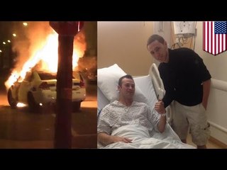 Hero teen firefighter Joe Chambers rescues Philadelphia cop from vehicle inferno