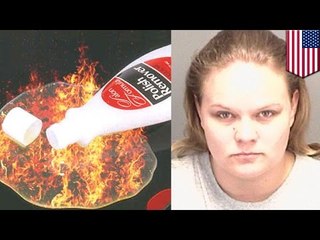 Woman sets fire to boyfriend after dousing him in nail polish remover