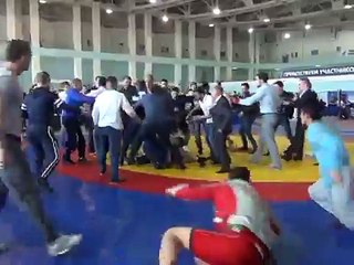 Lutte un combat part en bagarre générale