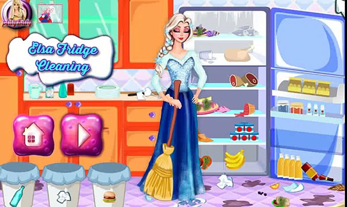 ▐ ╠╣Đ▐► Elsa fridge cleaning game - Frozen princess Elsa cleaning her fridge