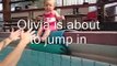 Olivia 8 months diving under water at baby swim