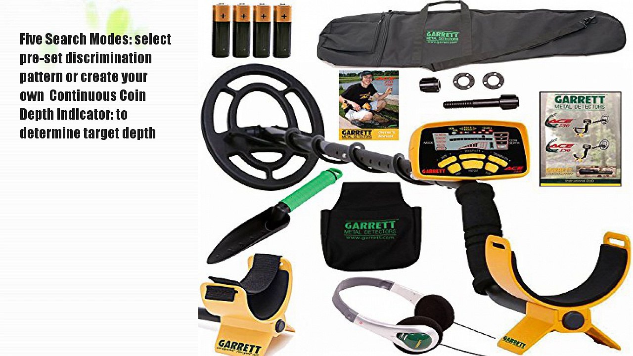 Garrett Ace 250 Metal Detector with Headphones, DVD