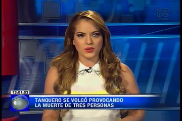 Tanquero se volcó provocando la muerte de tres personas