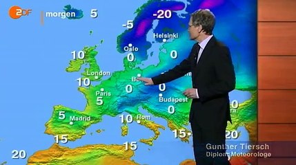 ZDF heute-journal 14.01.2009 Wetter - Chemtrails