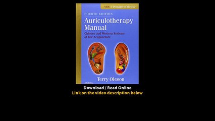 Download Auriculotherapy Manual Chinese and Western Systems of Ear Acupuncture