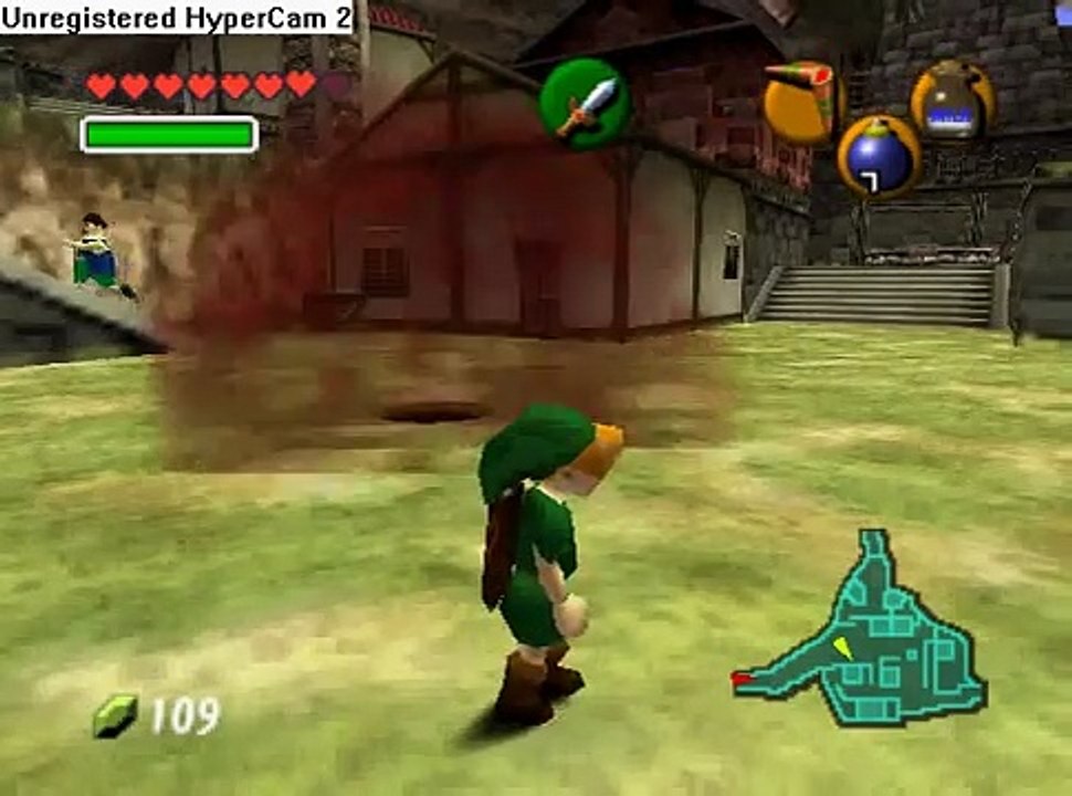 Zelda Ocarina of Time - Secret Hole in Kakariko Village