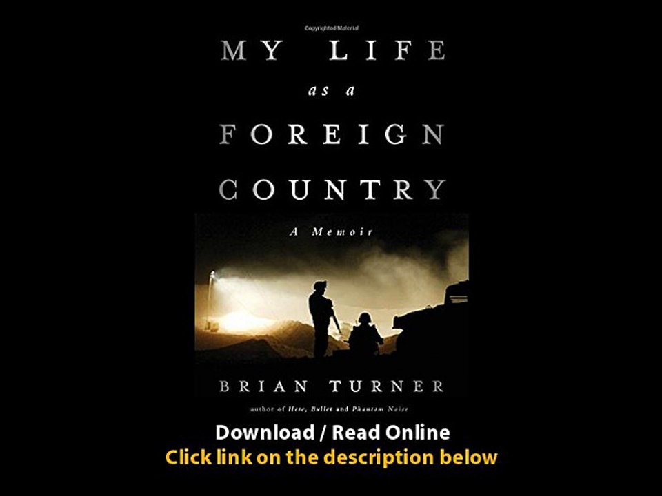 Download My Life as a Foreign Country A Memoir By Brian Turner PDF