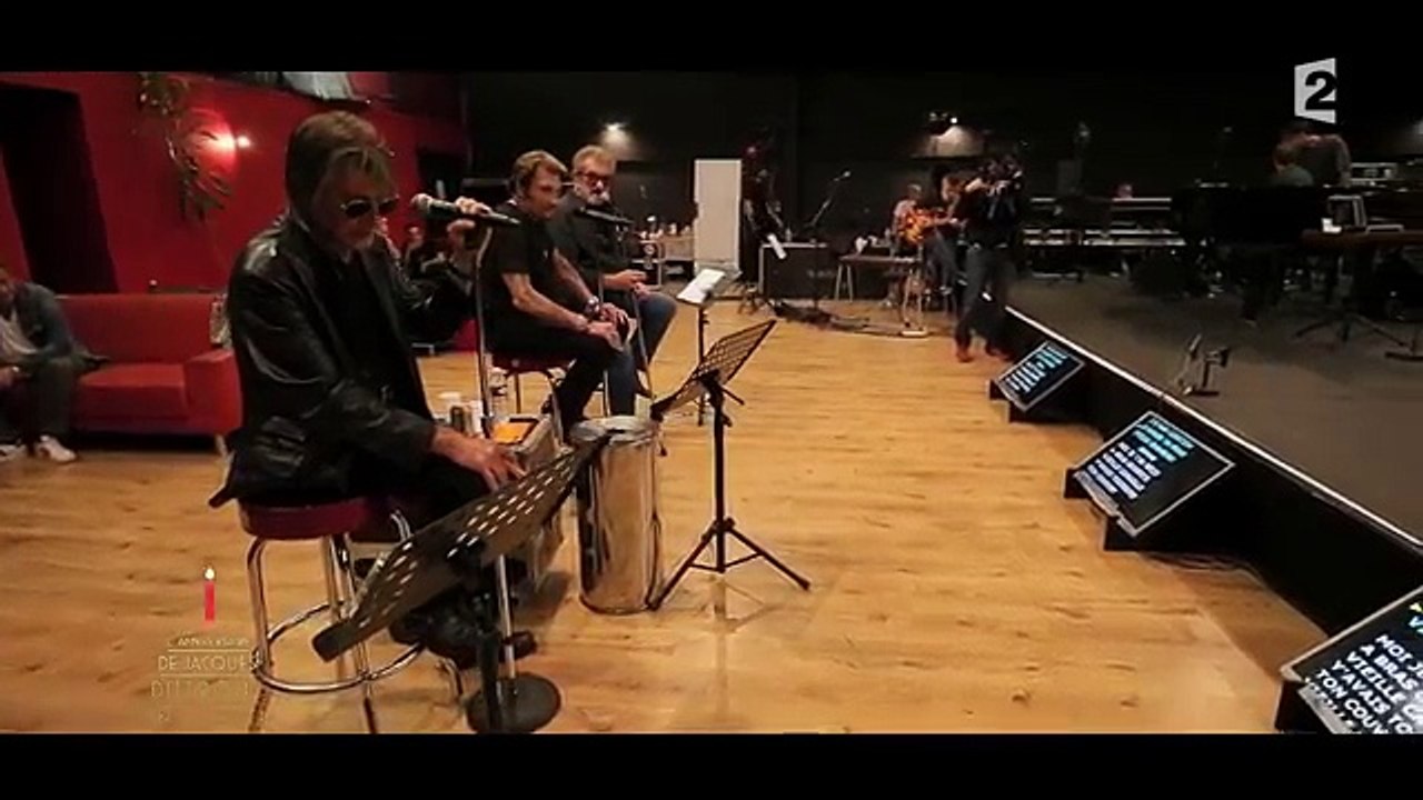 Johnny Hallyday-Eddy Mitchel-et Jacques Dutronc: chantent""Vieille Canaille