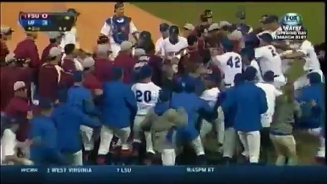 Jameis Winston fight in Florida vs Florida State baseball game 3/25/14