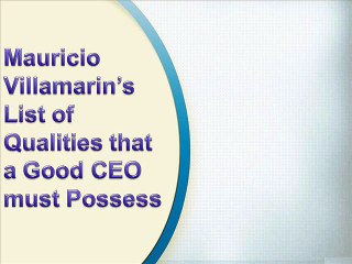 Mauricio Villamarin’s List of Qualities that a Good CEO must Possess