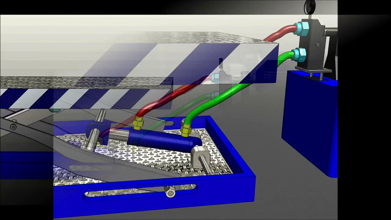 Small Hydraulic Scissor Lift Animation (solidworks)