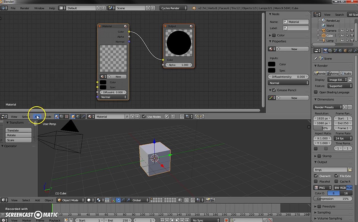 tuto blender : une texture degradée dans cycle render