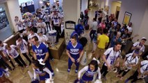 Drumming in a New Orleans Hotel Lobby! Georgia State Basketball Band