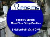 Pacific Packaging Machinery - Rotary Mass Flow Filler for Pails of Paint, Home Care