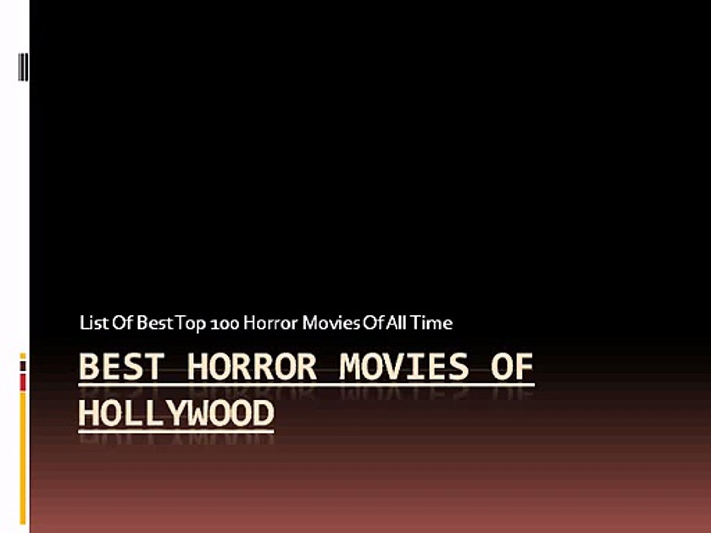 Watch BEST Horror Movies of all time