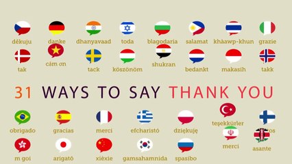 How to Say Thank You in 31 Languages