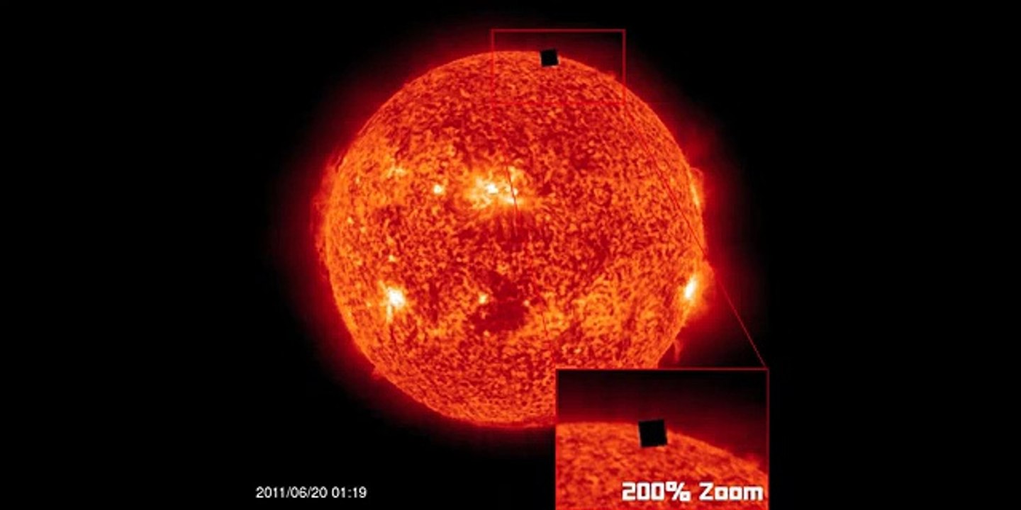 Giant Black Cube Near The Sun As Seen On SOHO(NASA) Photographs