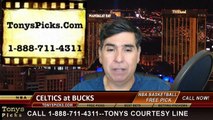Milwaukee Bucks vs. Boston Celtics Free Pick Prediction NBA Pro Basketball Odds Preview 4-15-2015