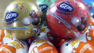 Gems Surprising Ball With Panda - Kinder Joy Surprise Eggs VS Gems Surprise Balls