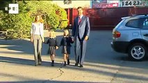 SS.AA.RR. los Principes de Asturias acompañan a sus hijas al colegio en su primer día de clase