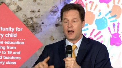 The lights go out during the Lib Dem manifesto launch