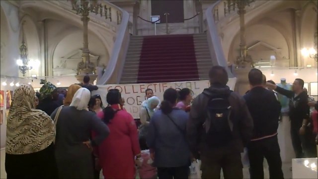 Paris 10ème, les mal-logés évacués de la Mairie.