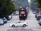 MUST WATCH! CLOSE CALL! NS 156 Street Running down 6th Street! AWESOME HORN ACTION/CONSIST!