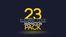 After Effects Project Files - 23 Elegant Title Animation - VideoHive 9693080