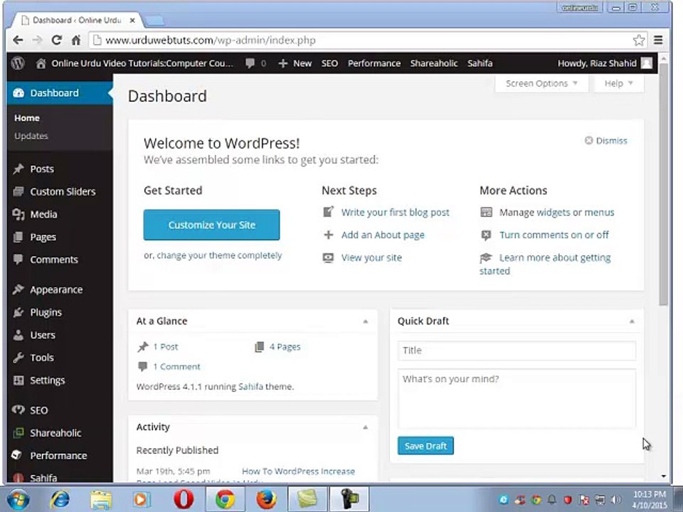 Wordpress tutorial  catagries  part 5 / 10 urdu and hindi