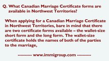 What Canadian Marriage Certificate Forms Are Available In Northwest Territories?