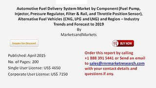 Worldwide Automotive Fuel Delivery System Market Trends 2019 by Market Size, Application and Platform