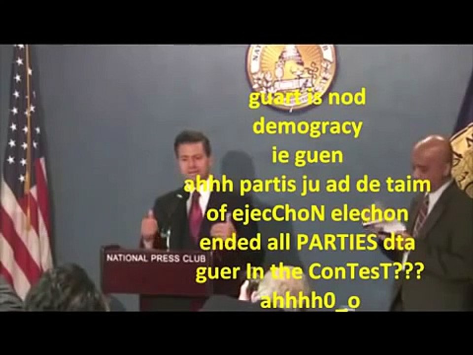 Peña Nieto haciendo el RIDICULO OTRA VEZ "hablando" Ingles en EU