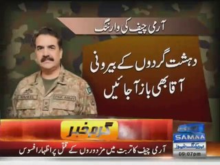 Pak army chief warns against 'destabilising' Balochistan