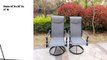 Set of 2 Cast Aluminum Swivel Patio Dining Chairs