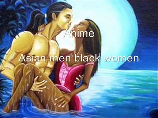 Anime AMBW asian men black women blasian COSPLAY (kisuke & yoruichi)