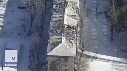 Drone footage: Ukraine's Debaltseve now under rebel control