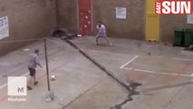 Footage emerges of Oscar Pistorius playing soccer in prison