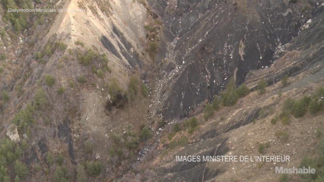 Footage of the Germanwings Flight 9525 crash site