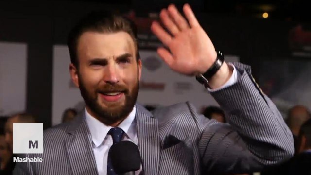Captain America at the Avengers: Age of Ultron premiere