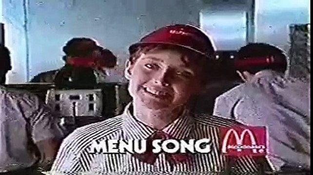 1989 McDonalds Menu Song Commercial