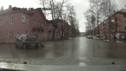 child car door opens and falls